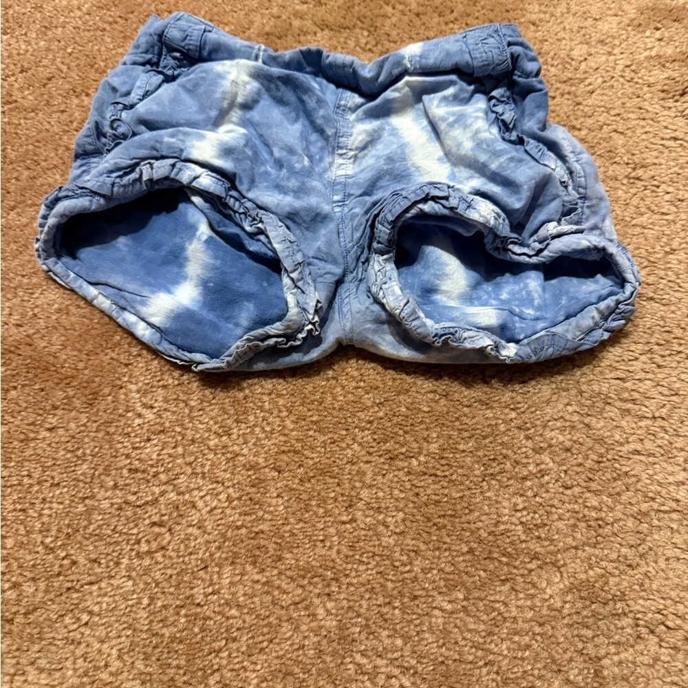 Kids Blue Tie-Dye Shorts
